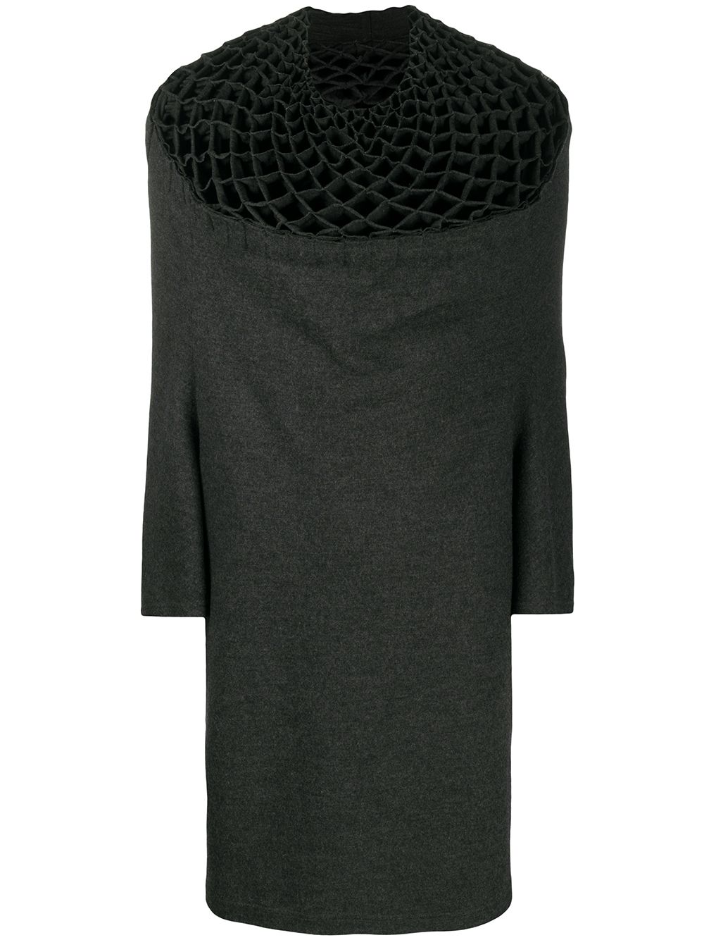 2000s honeycomb collar dress - Grey