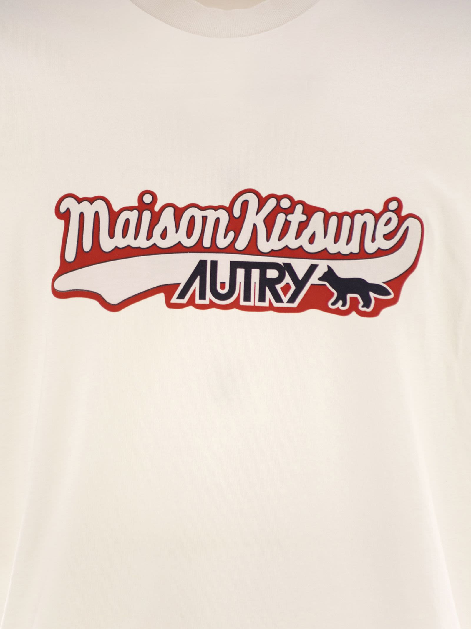 Autry X Maison Kitsuné T Shirt With Autry X Maison Kitsuné Logo
