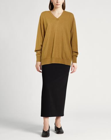 Chocolat Woman Sweater Mustard Size L Merino Wool, Cashmere