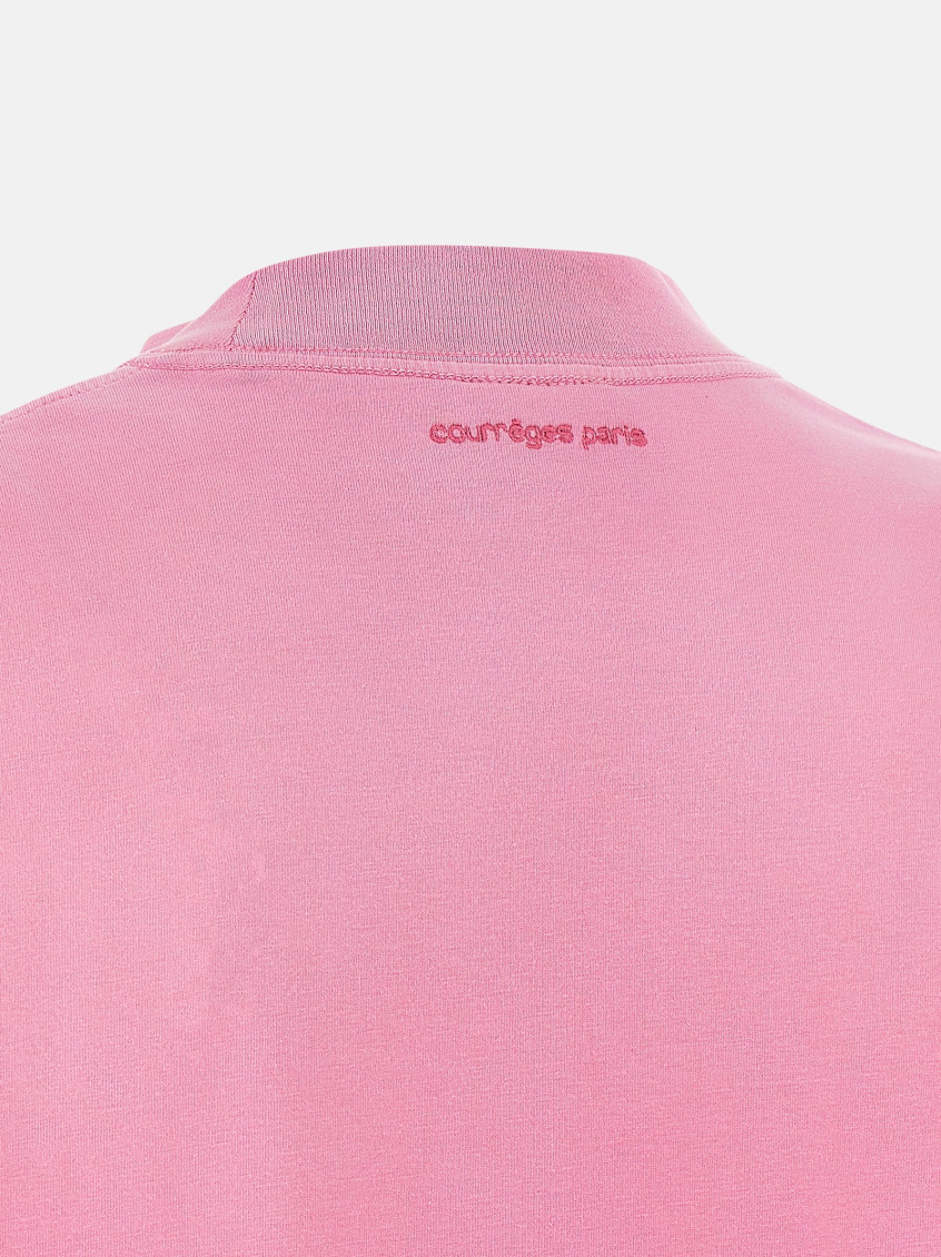 Pink Crew Neck T-Shirt Mini Dress