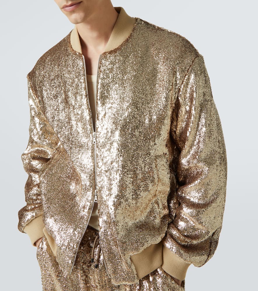 Dries Van Noten Sequined bomber jacket