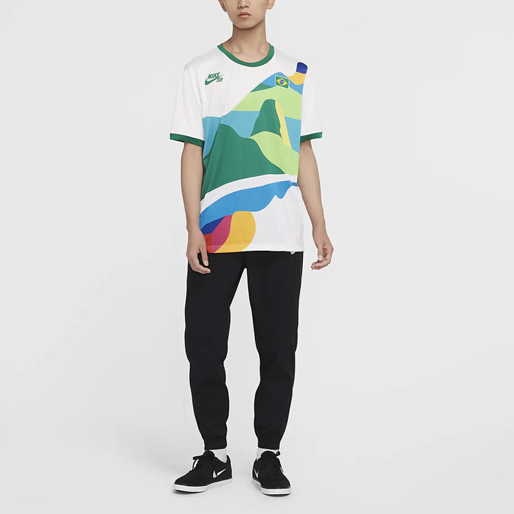 SB x Parra Crossover Brazil Colors Pattern Tee 'White Multi'