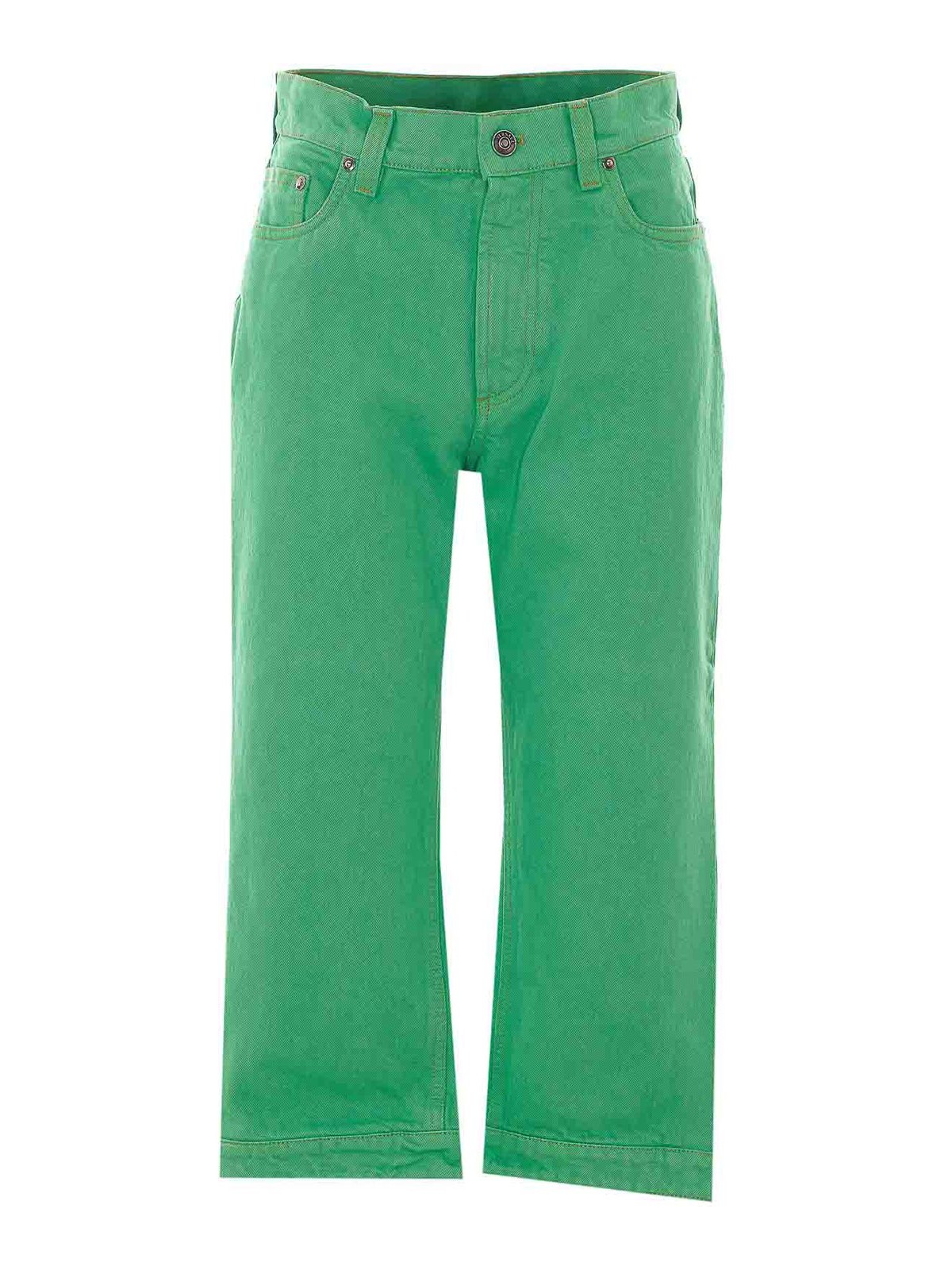 Green Capri Jeans
