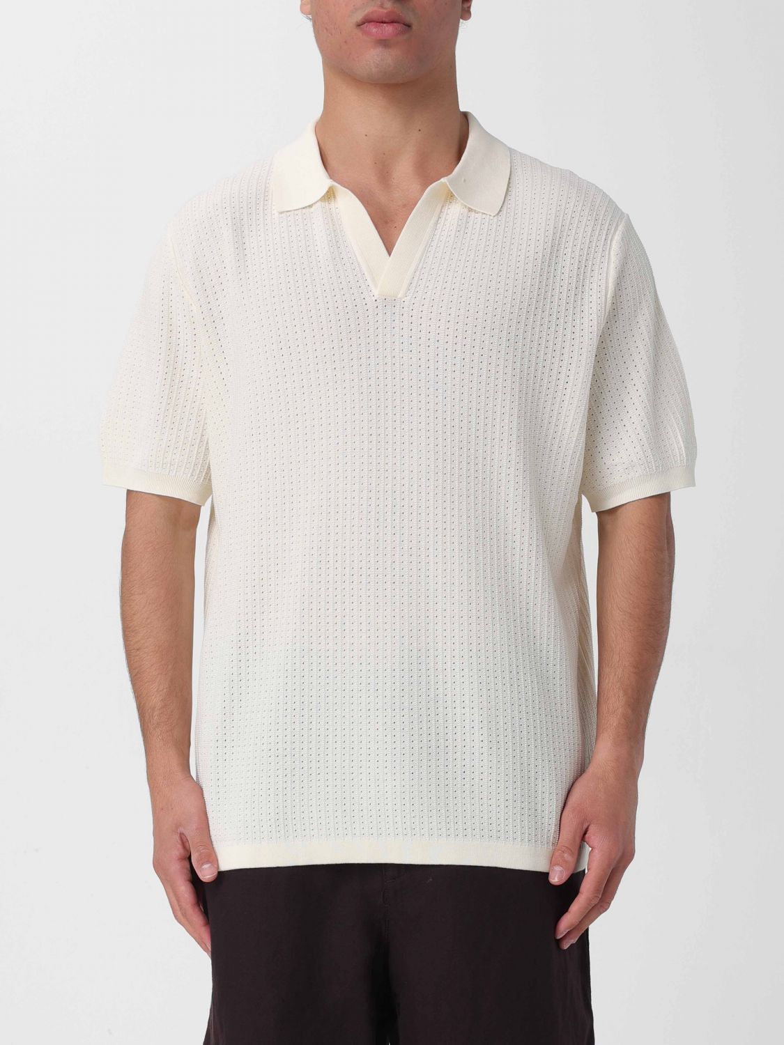Polo Shirt Men color Cream