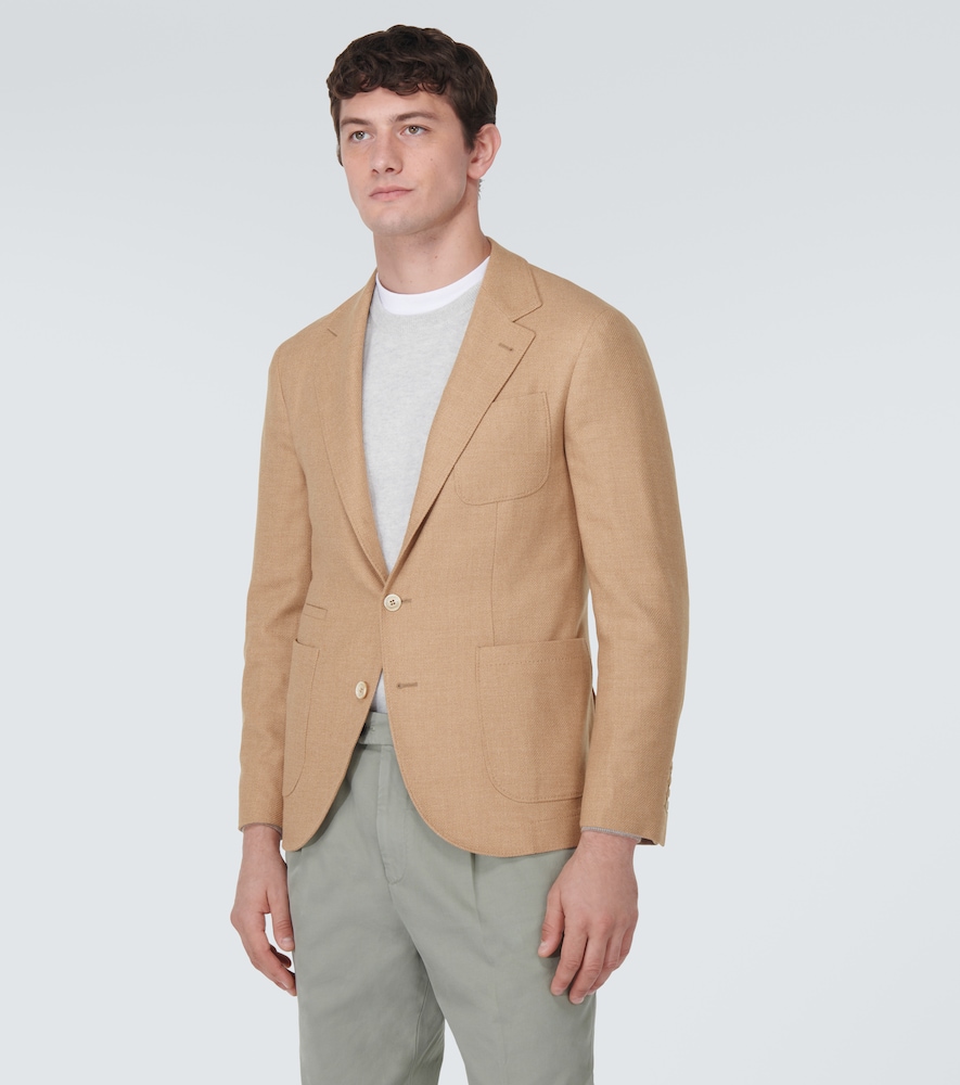 Wool, cashmere, and silk blazer