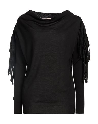 Woman Sweater Black Size 6 Merino Wool