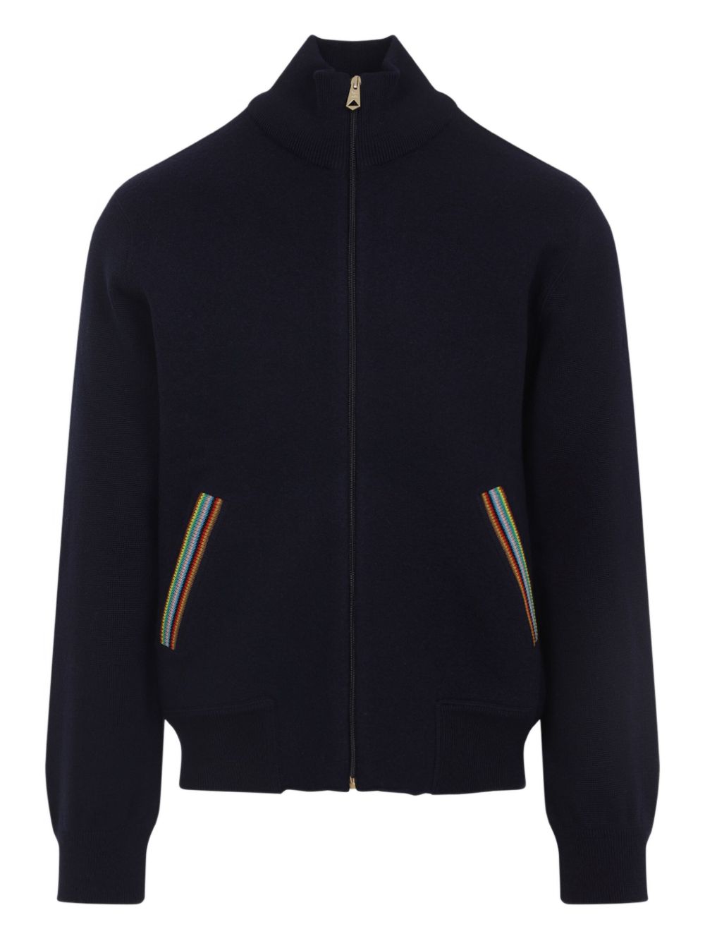 Zip-up striped jacket - Black
