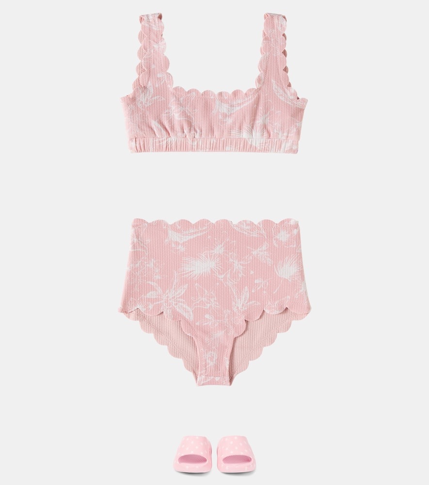 Palm Springs floral bikini top