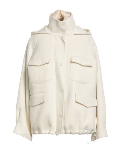 Paltò Woman Coat Ivory Size 6 Wool, Polyester