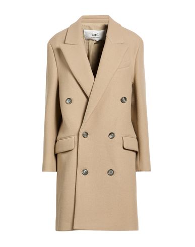 Woman Coat Sand Size 2 Virgin Wool