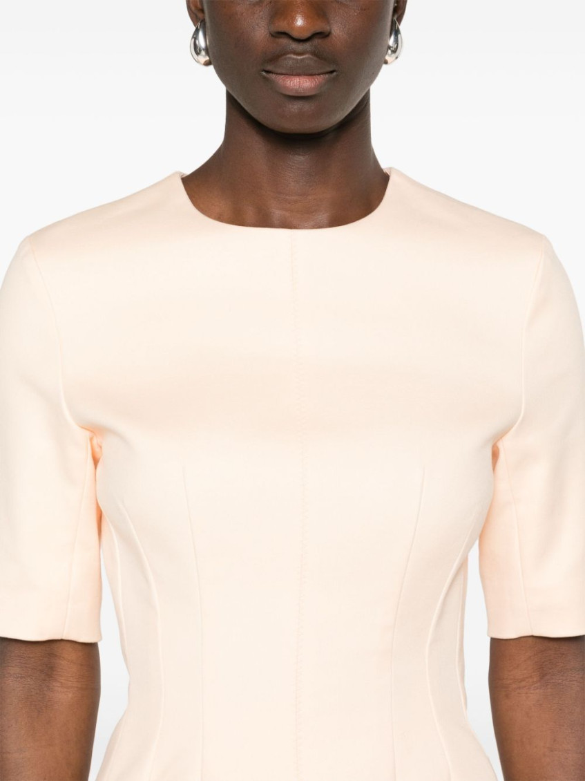 Crewneck Short-sleeved Dress