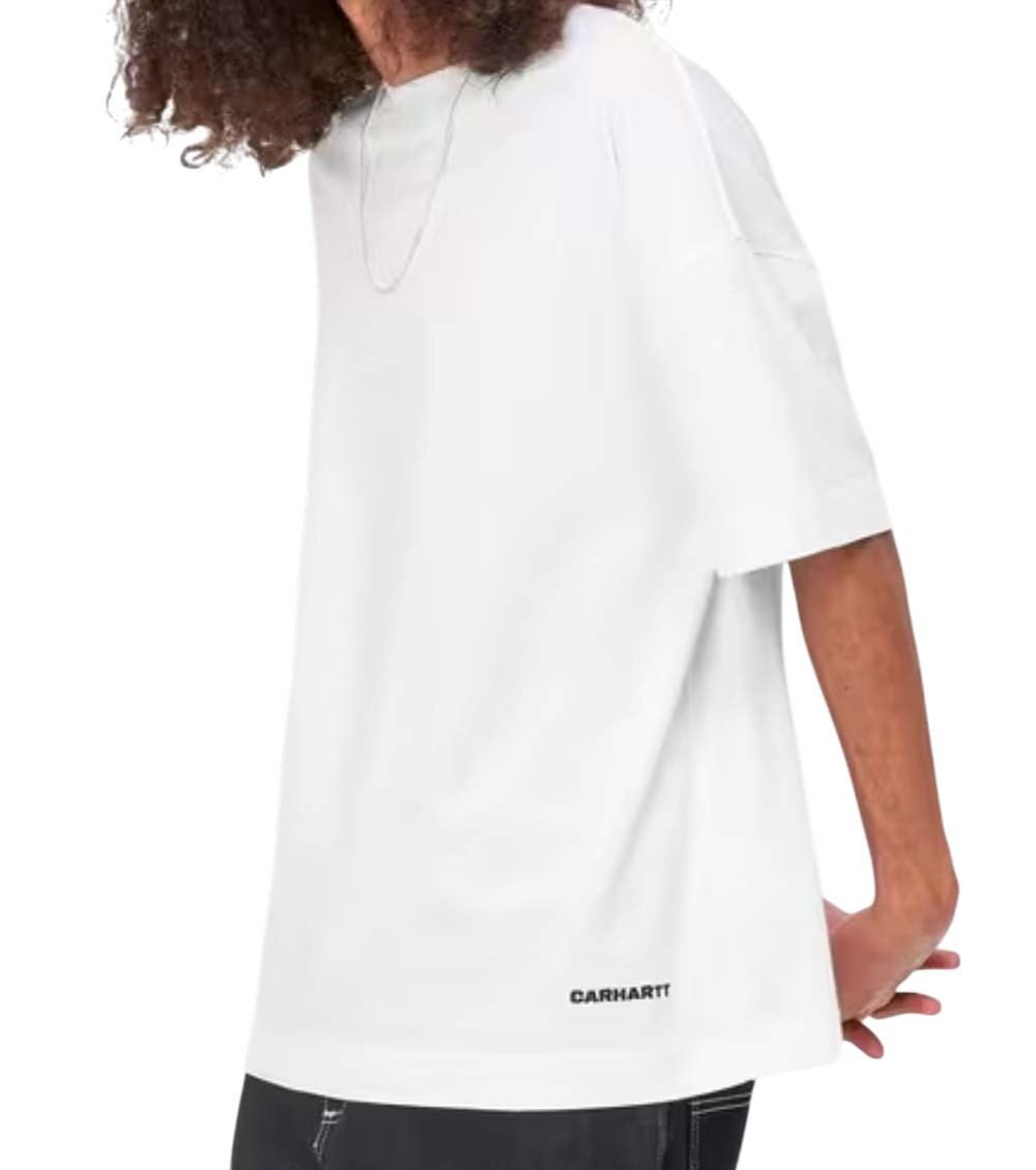 S/S Link Script T-Shirts White