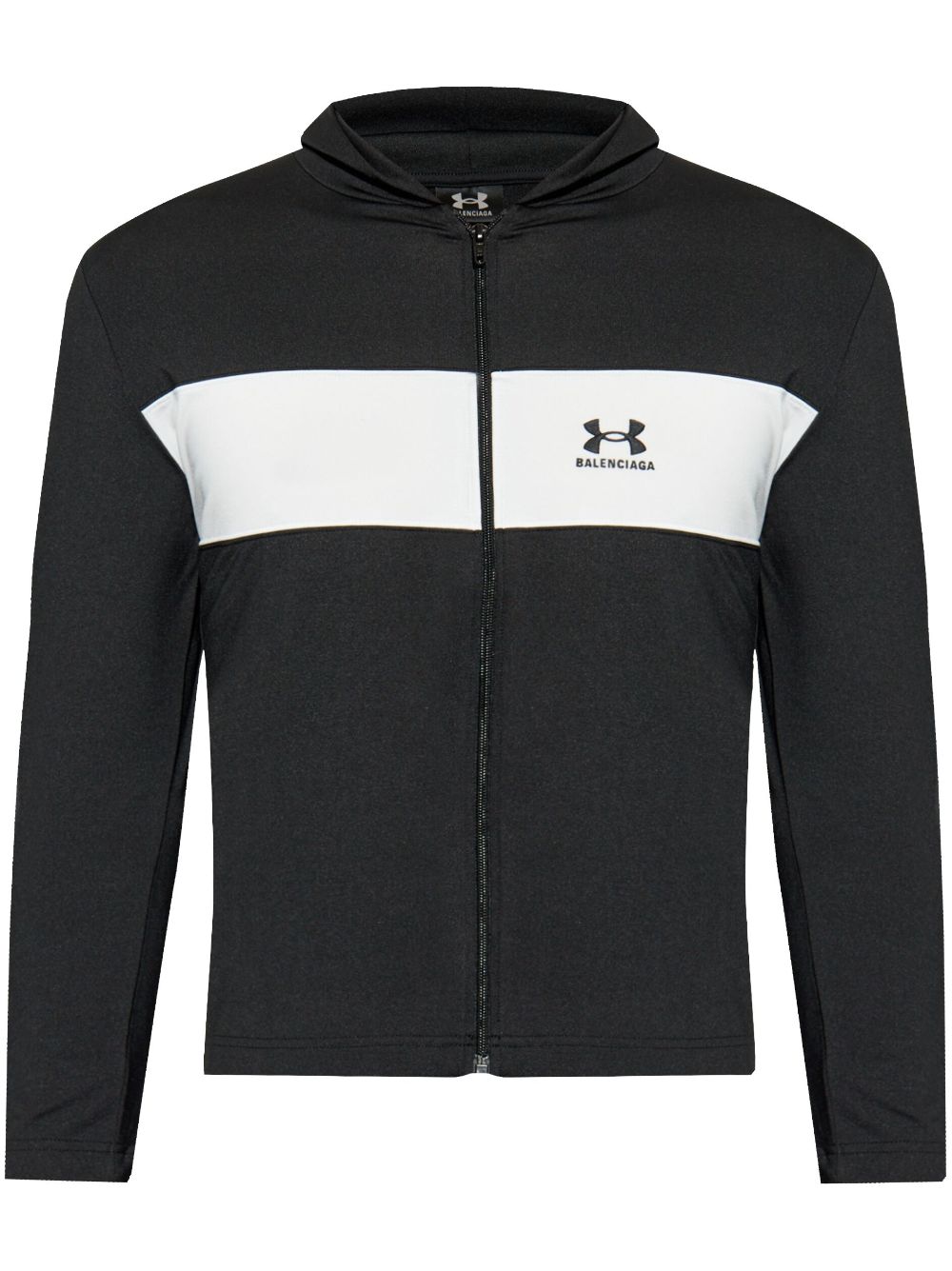 X Under Armour logo-embroidered hoodie - Black