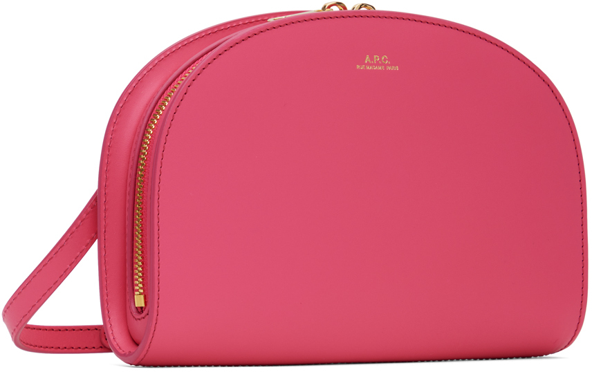 A.P.C. Pink Demi-Lune Clutch