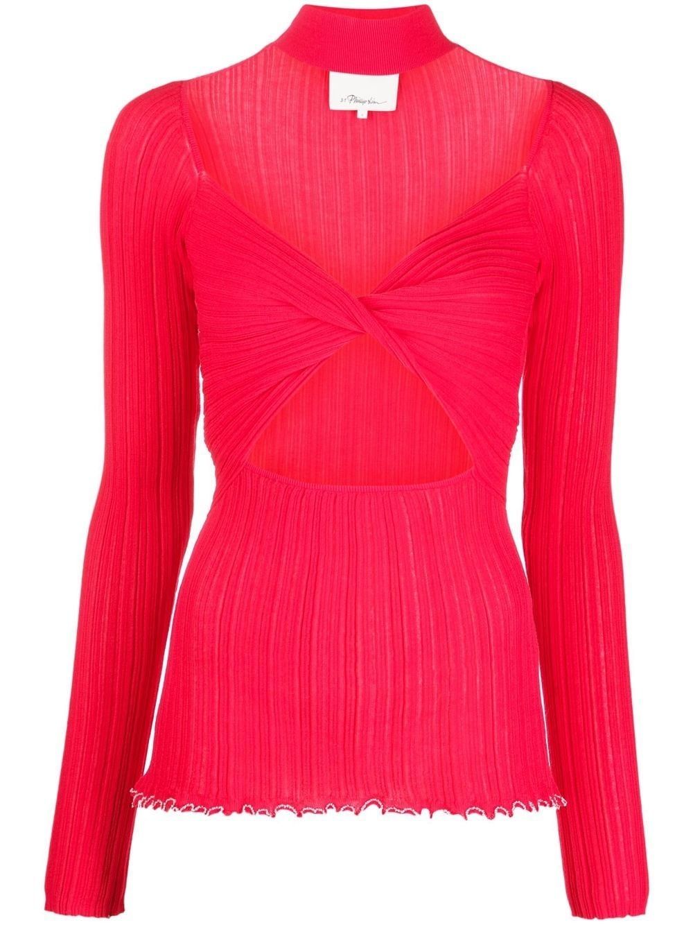 Cut-out knitted top
