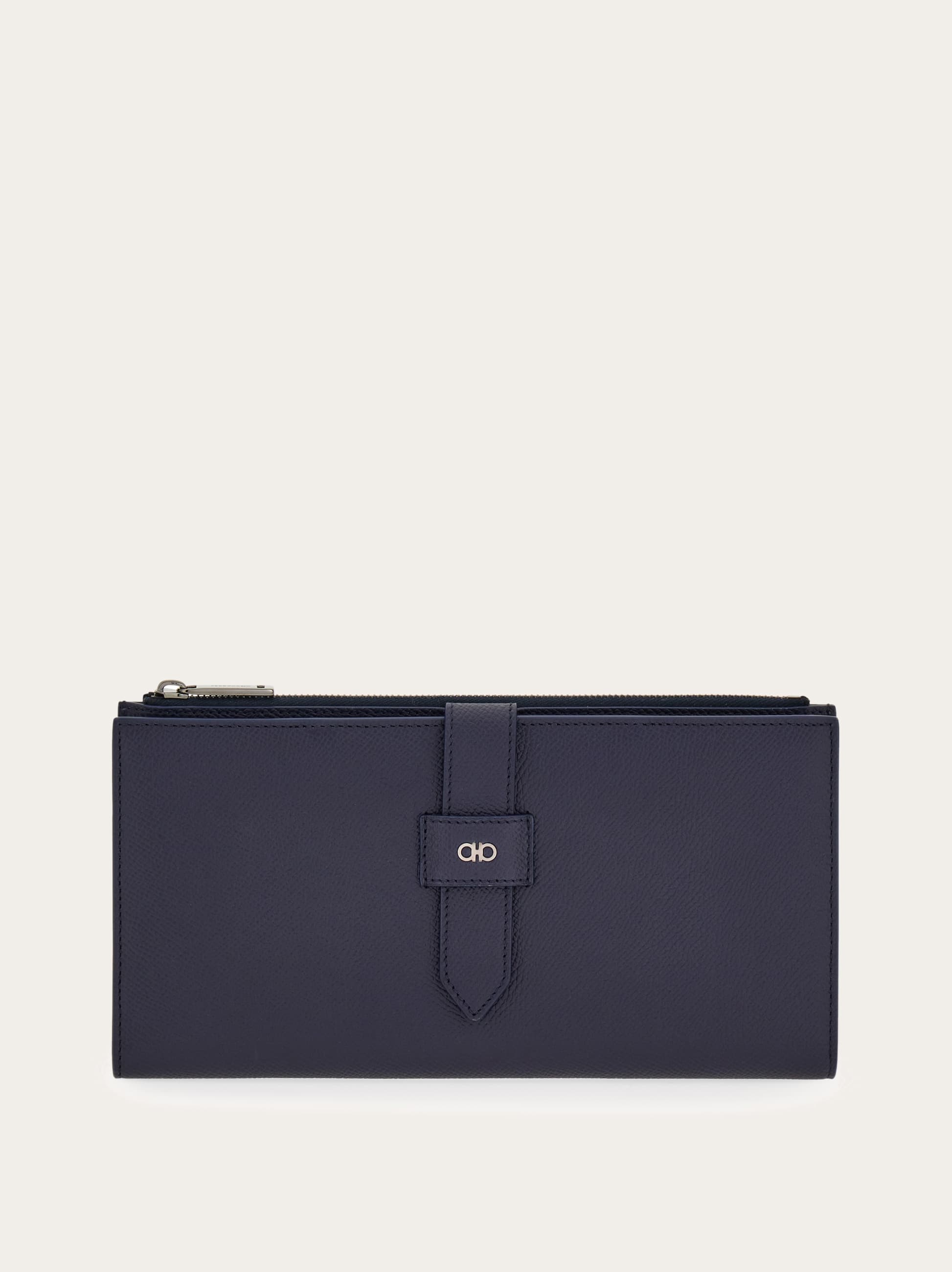Men Gancini document holder Blue