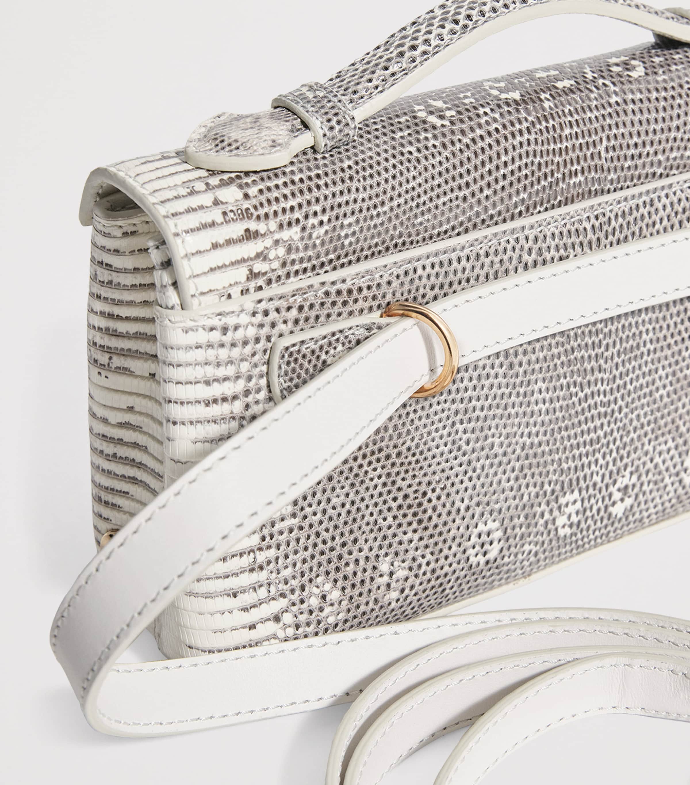 Analeena Lizard Skin Top-Handle Bag
