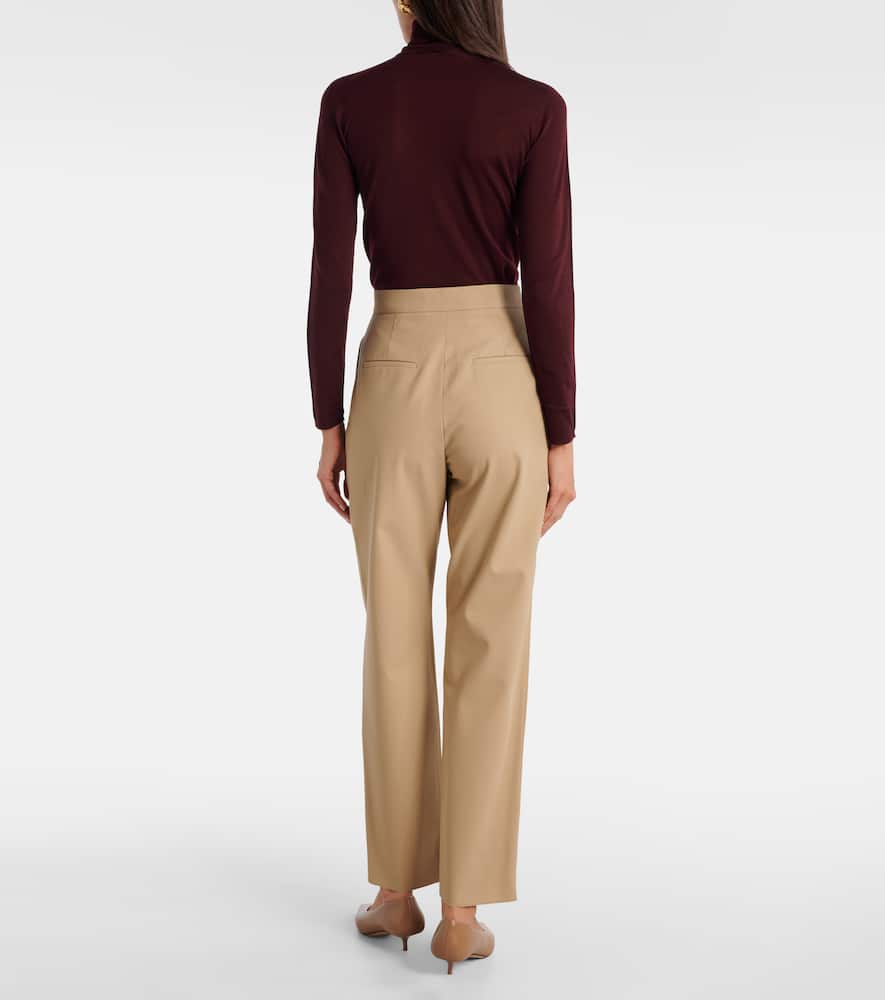 Dede pleated cotton slim pants