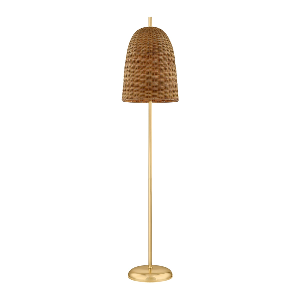 Aged Brass Floor Lamp from the Beatrice Collection