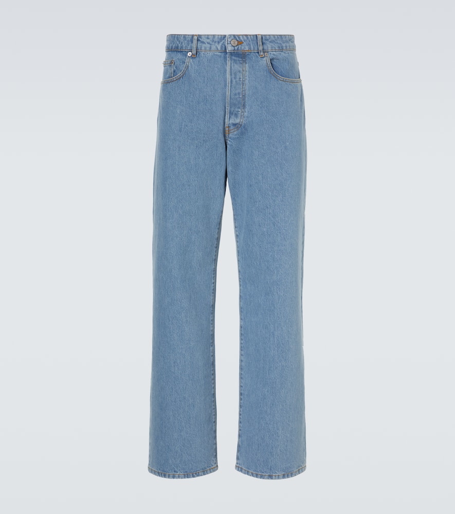 Logo straight jeans