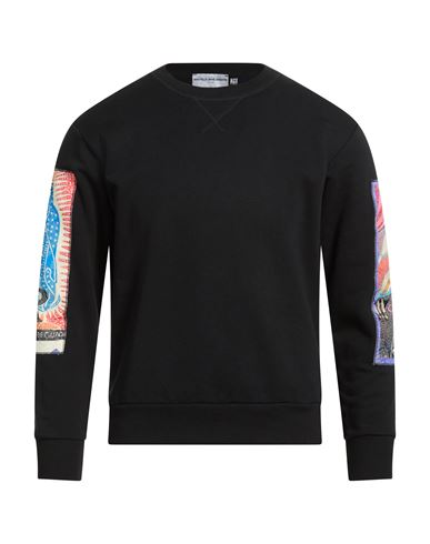 Man Sweatshirt Black Size M Cotton