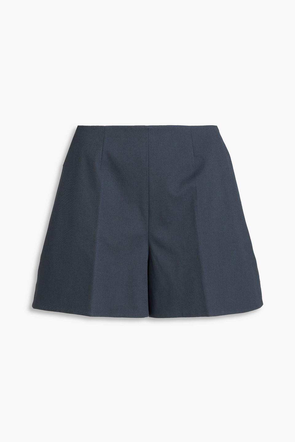 Cotton-blend twill shorts - Blue - US 8
