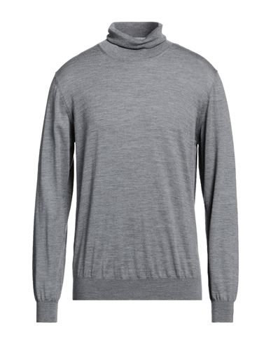 Man Turtleneck Grey Size XXL Merino Wool