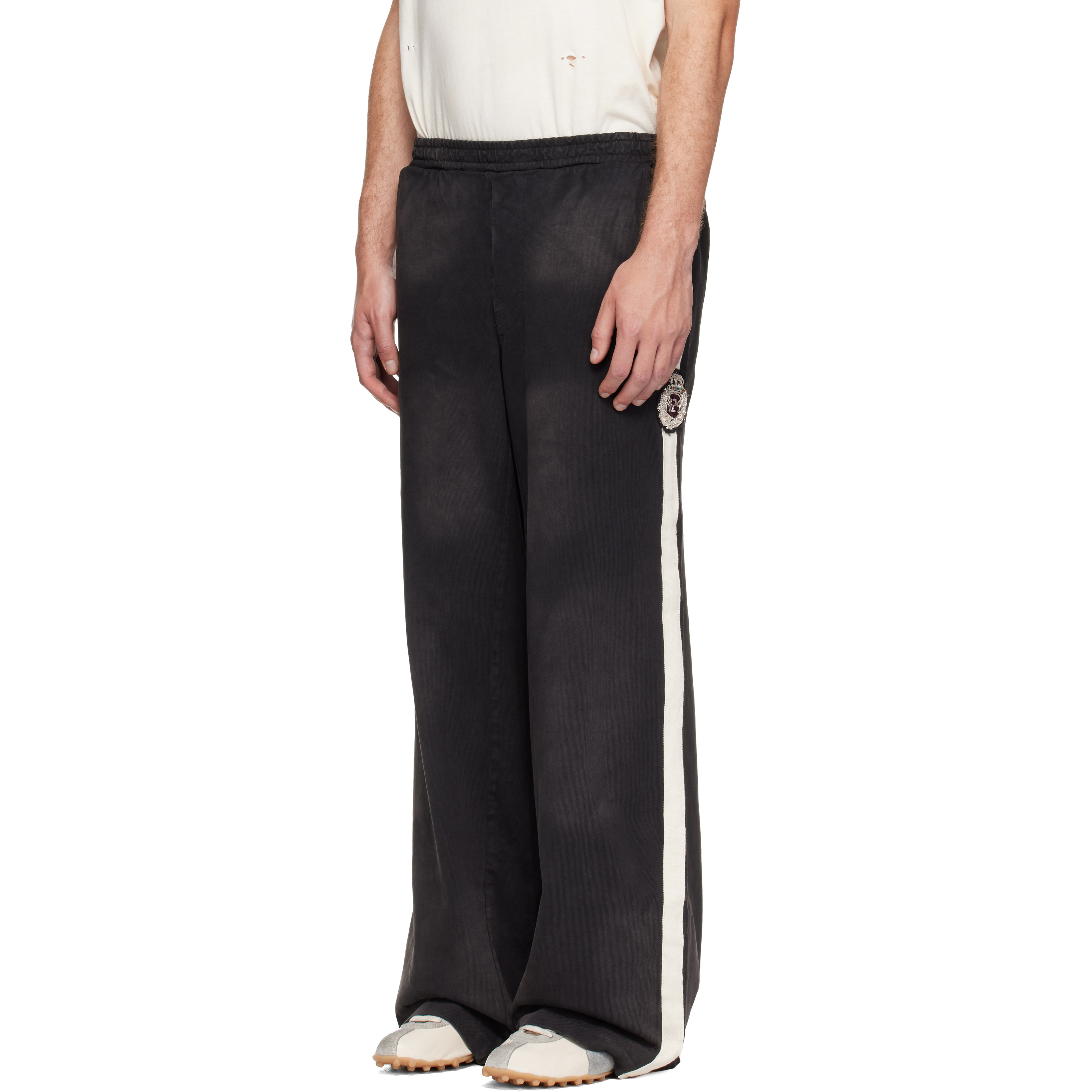 Black Striped Sweatpants
