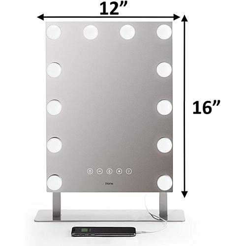Hollywood Pro Bluetooth Vanity Mirror with USB Charging