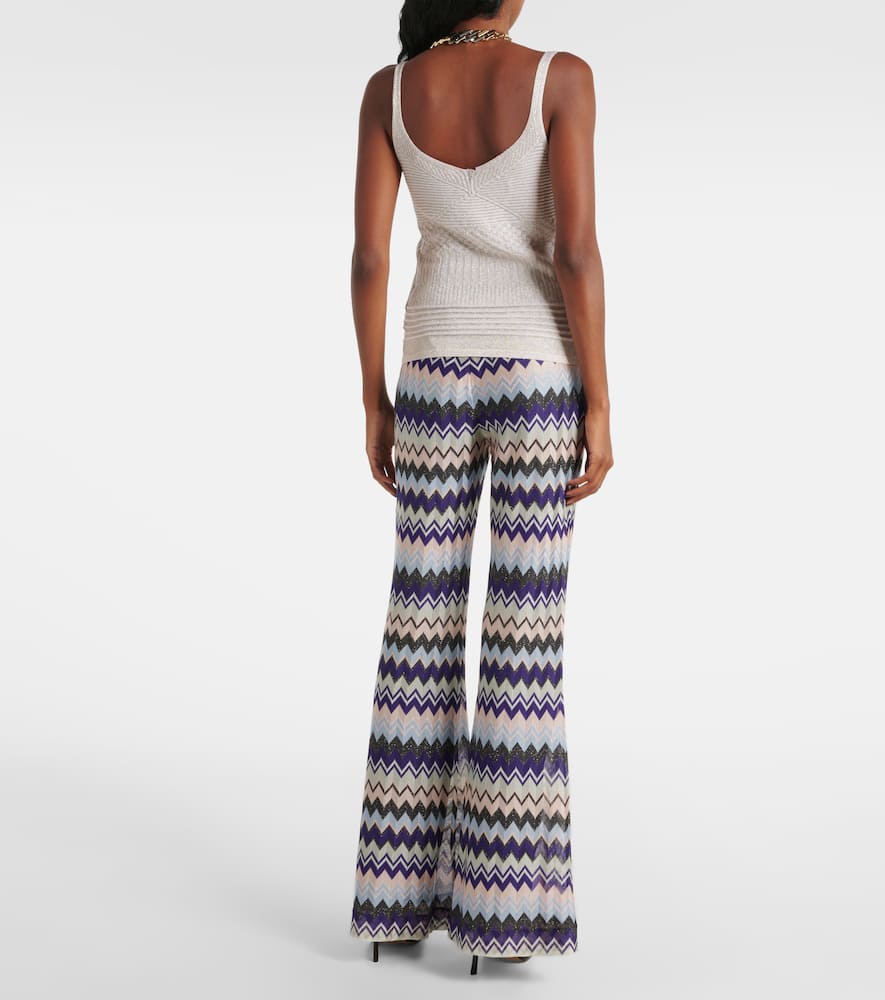 Metallic jersey tank top