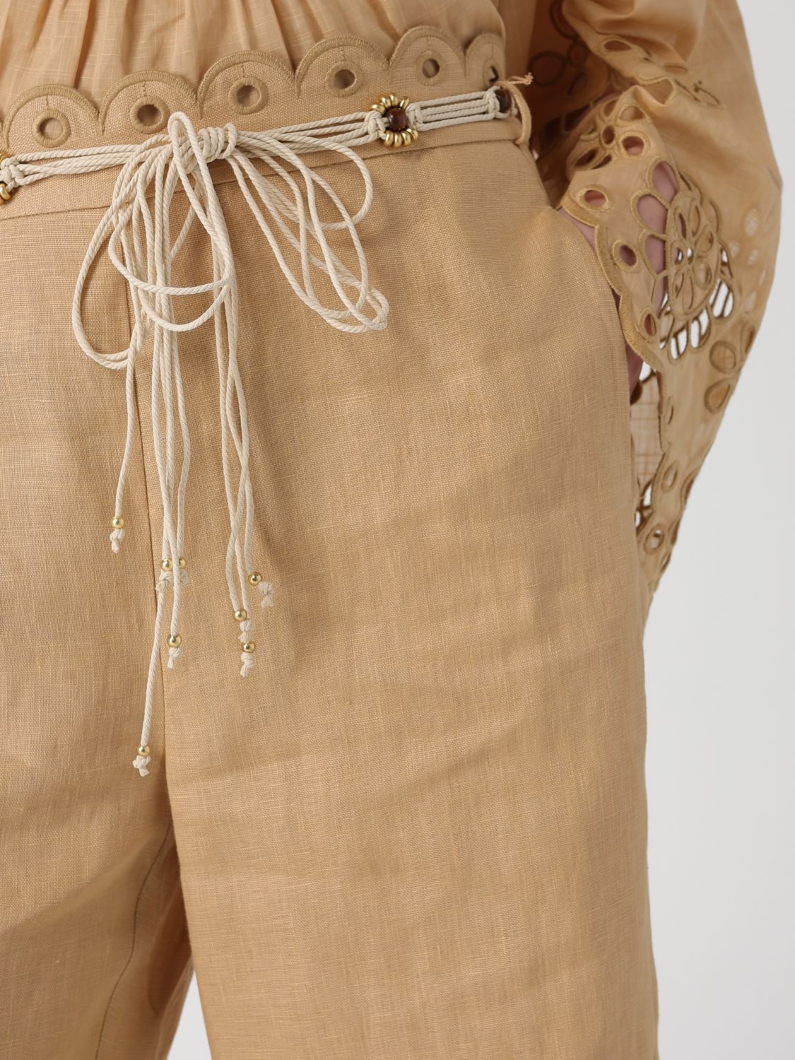 Pants Woman color Beige