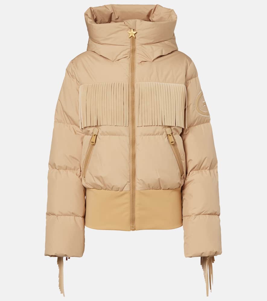 Marna fringed down ski jacket