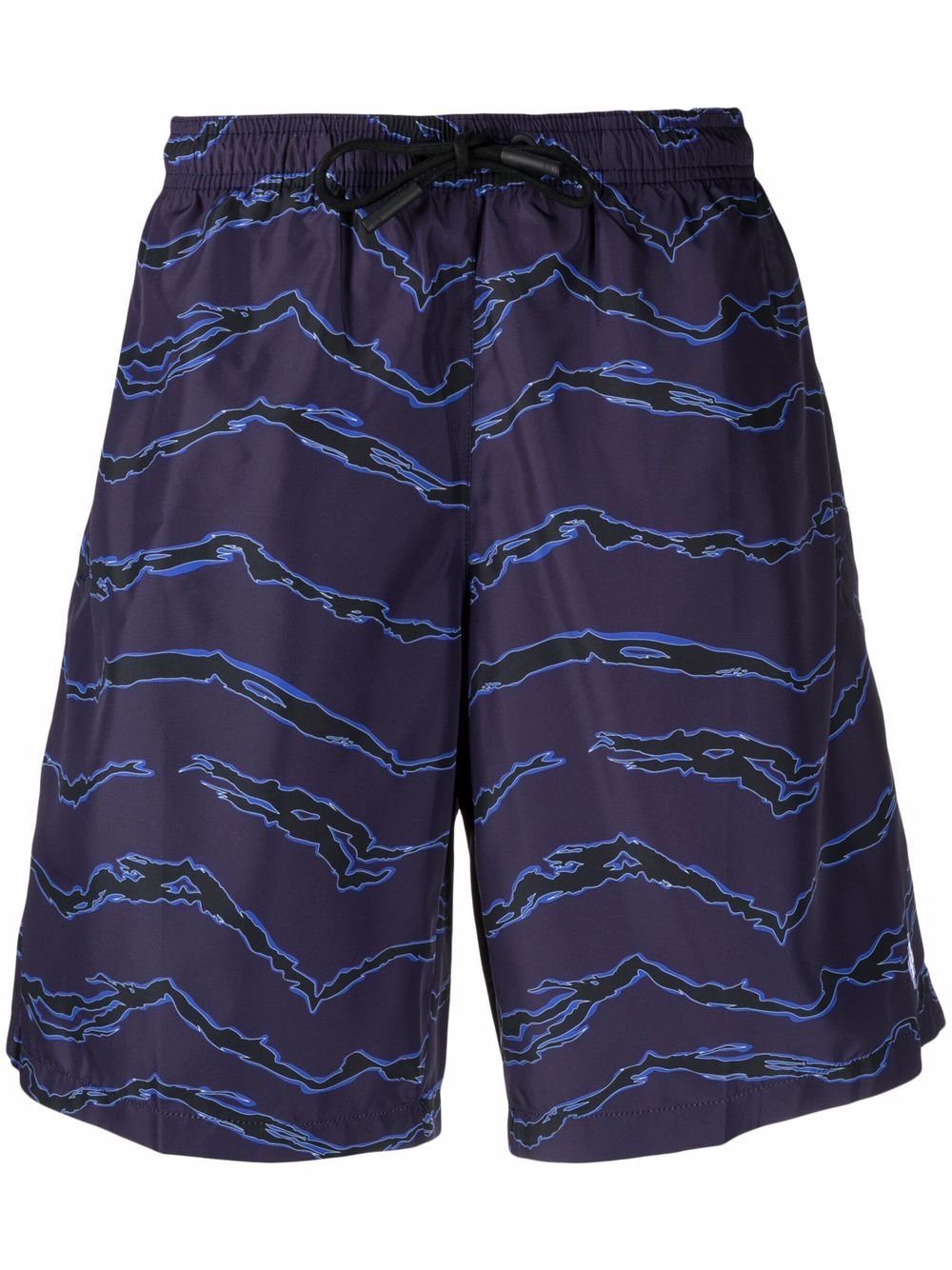 Motif-print swimming shorts - Blue