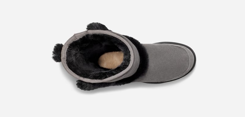 ® Women's Sunburst Tall Warm Sheepskin Boots in Grey/Black
