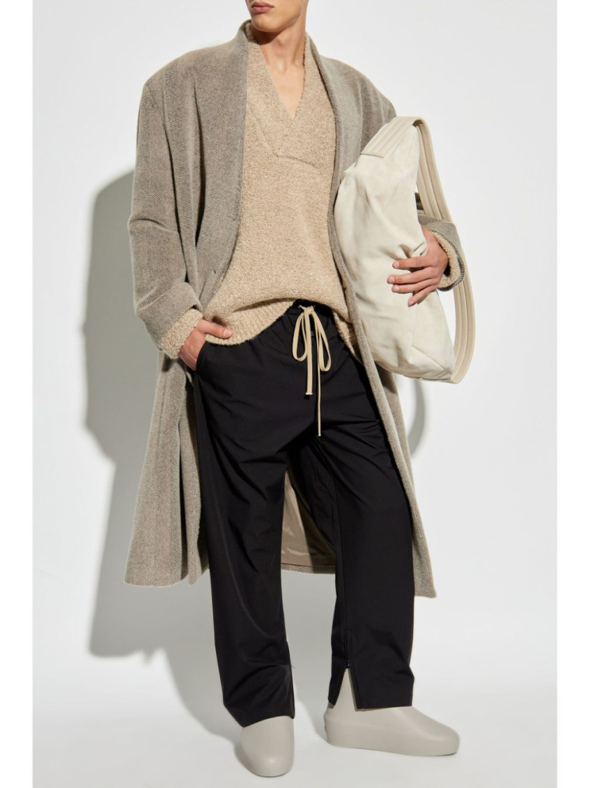 - Overlapped V Neck Sweater