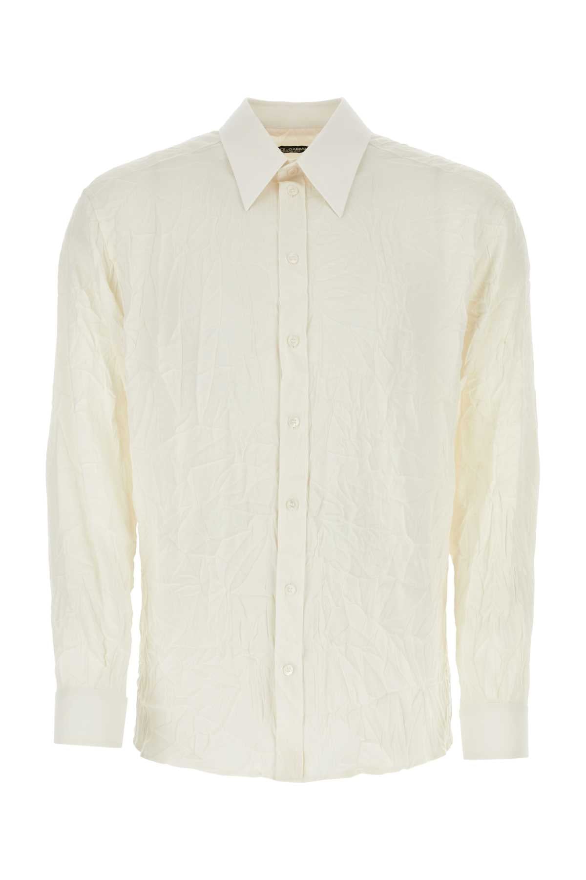 Stretch Silk Shirt — White
