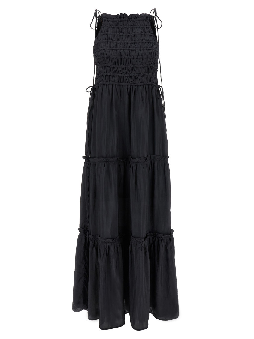 Black Smock Tie Skirts Gray