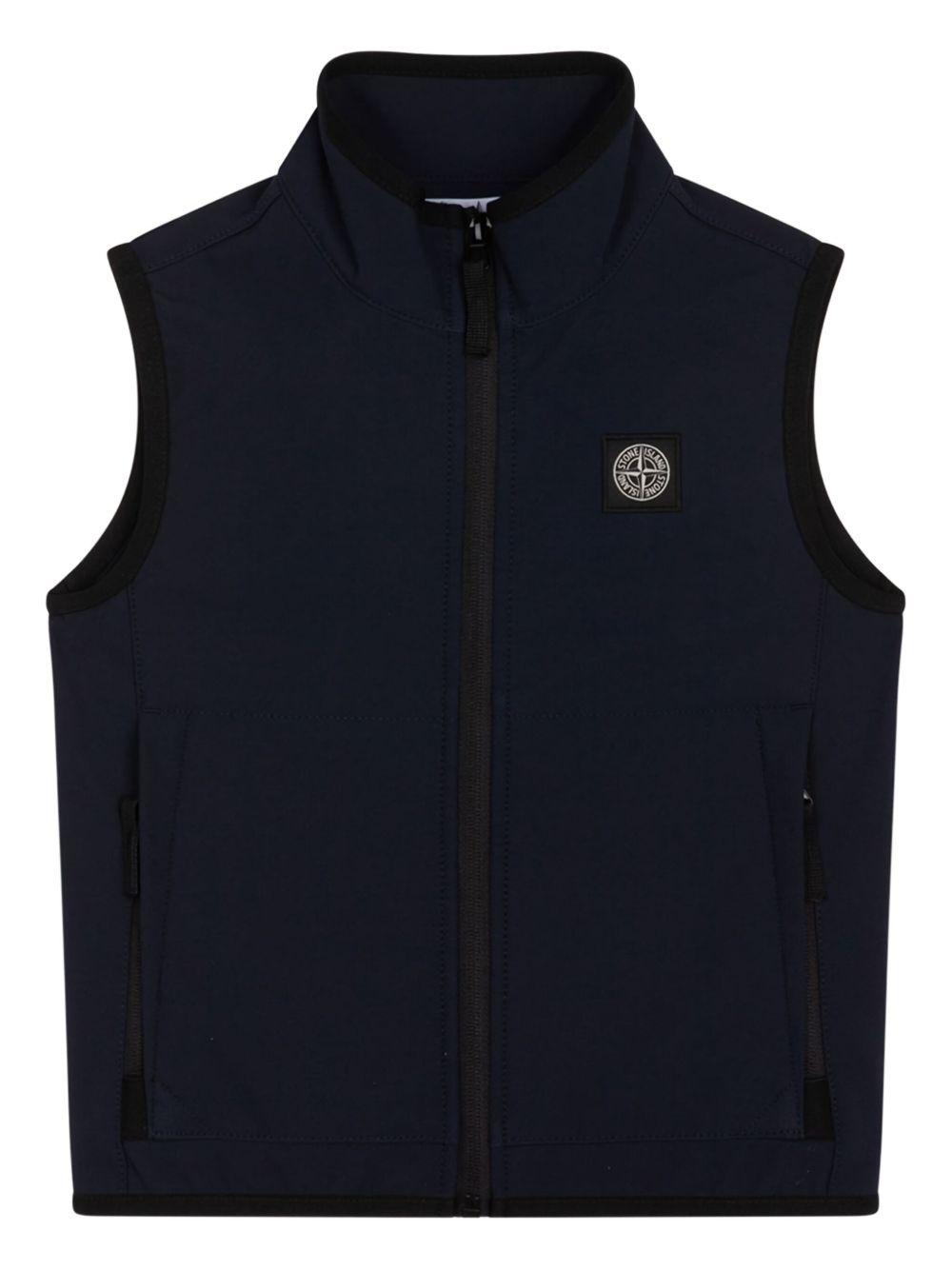 Compass-motif zip-up gilet - Green