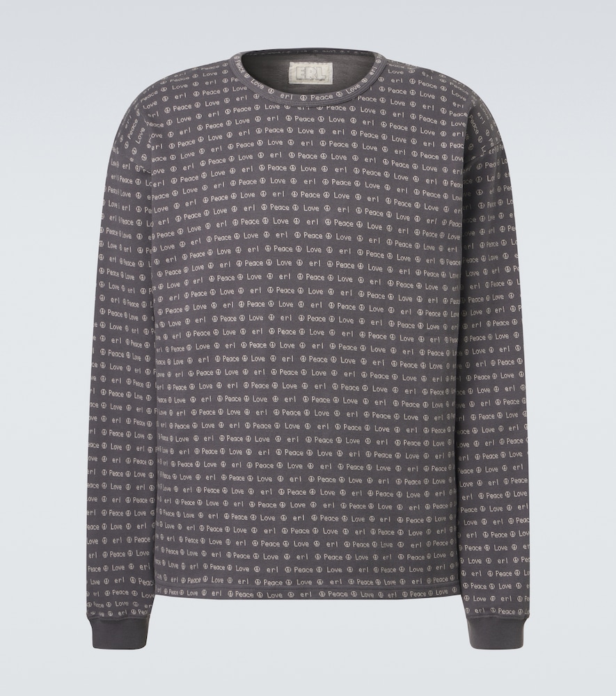Jacquard cotton sweater