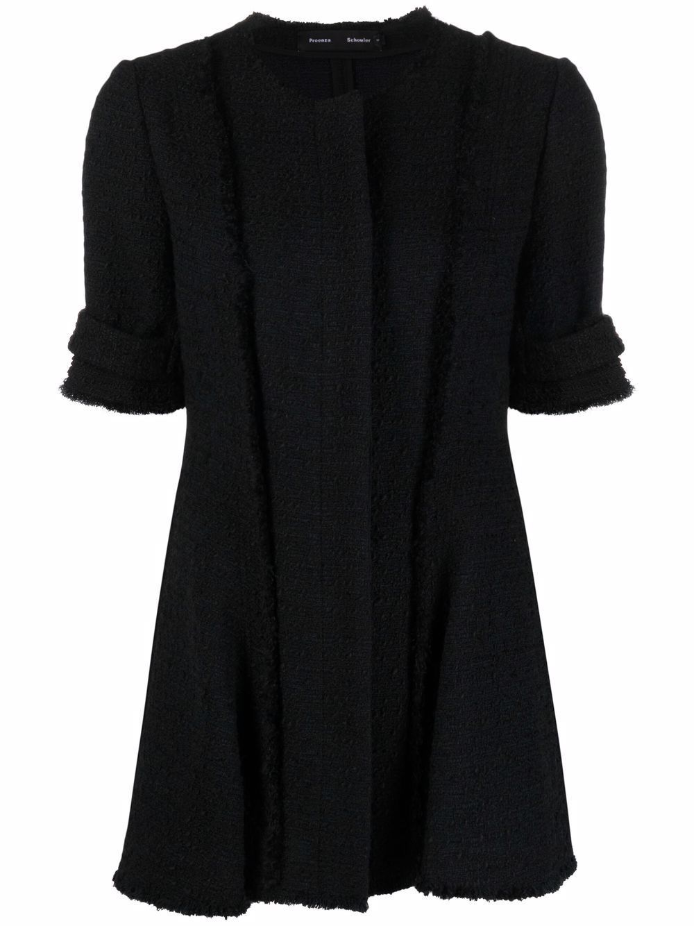 Flared tweed jacket