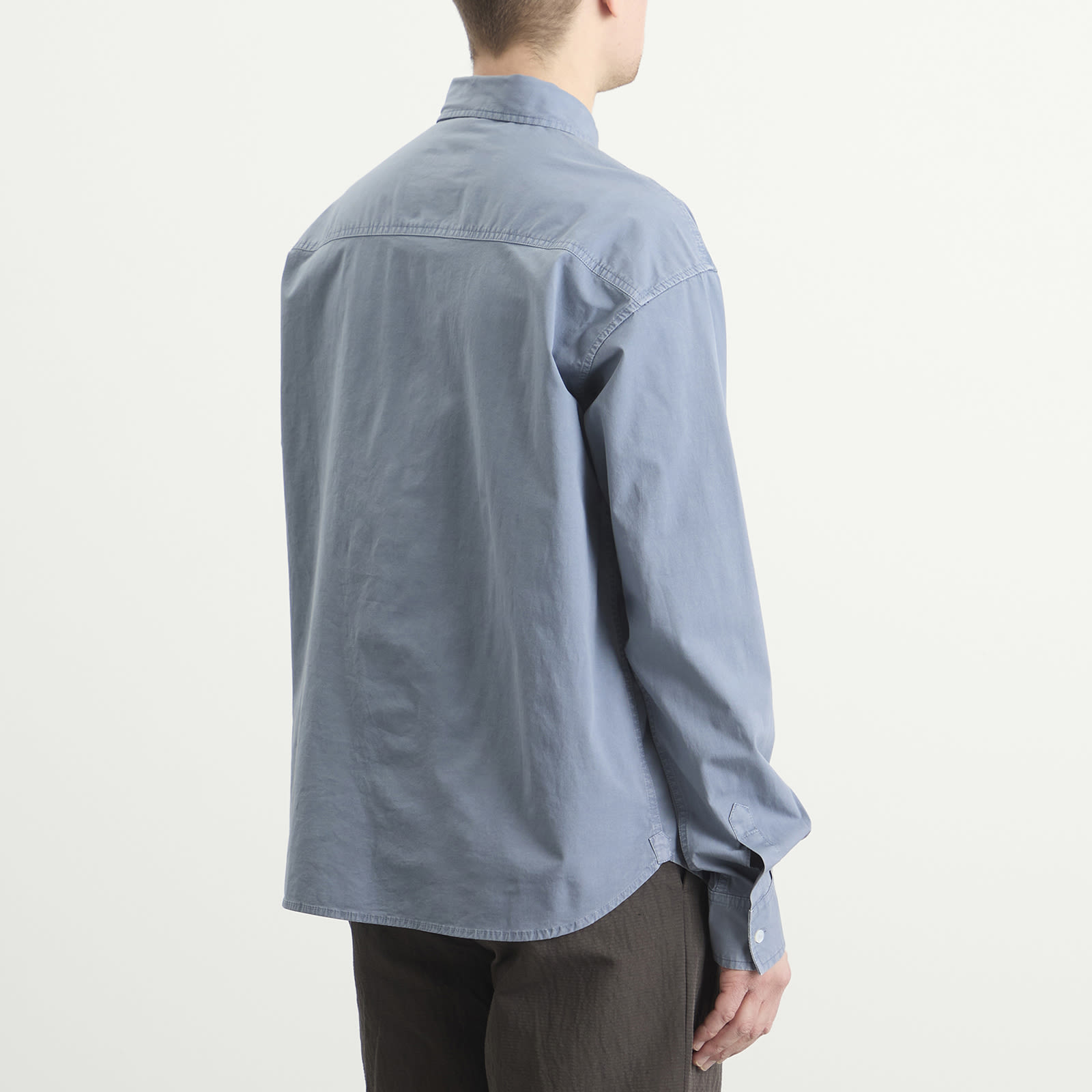 Men's Field Cotton Long Sleeve Shirt in Folkstone Grey