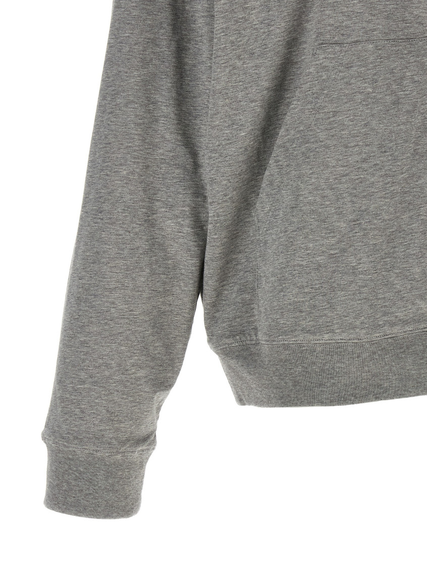 Grey Cotton Sweatshirt Grigio Exterior: Felpe - Women