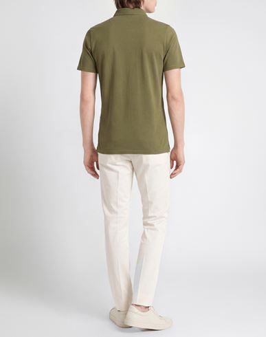 Man Polo shirt Military green Size 40 Cotton