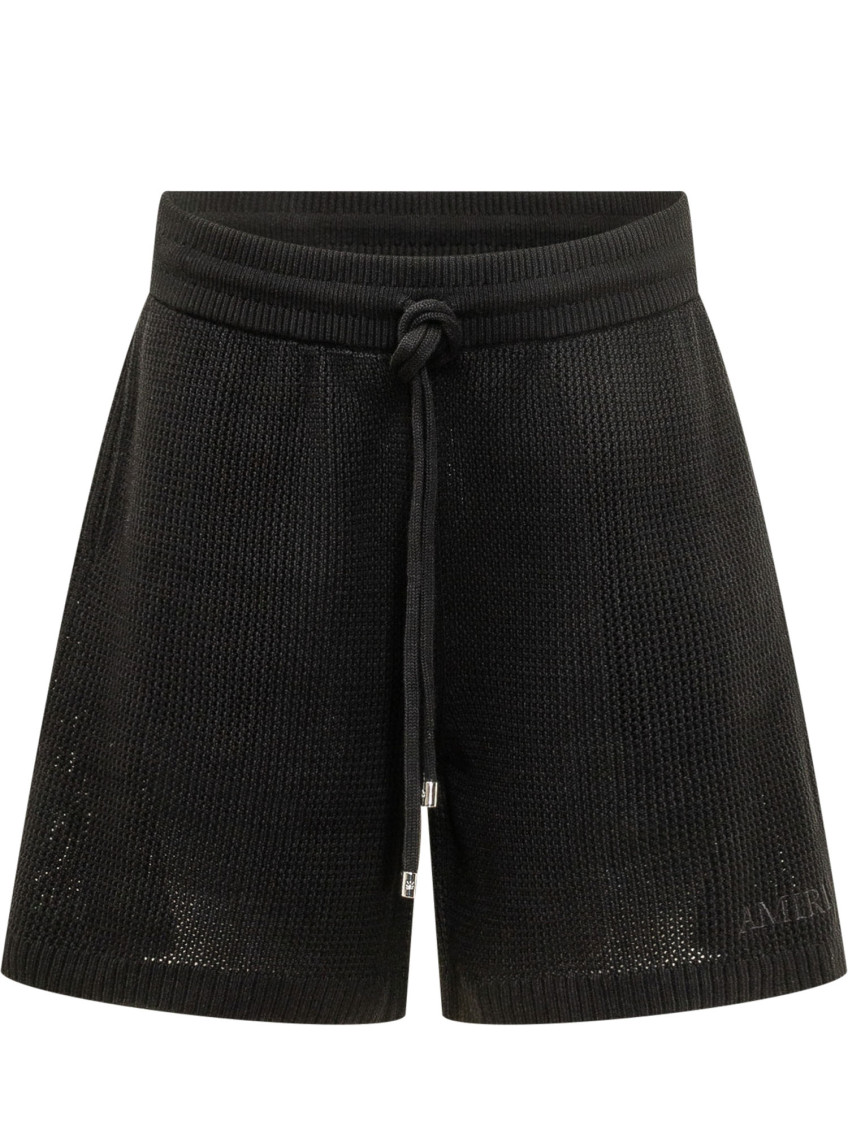 Crochet Mesh Short Black