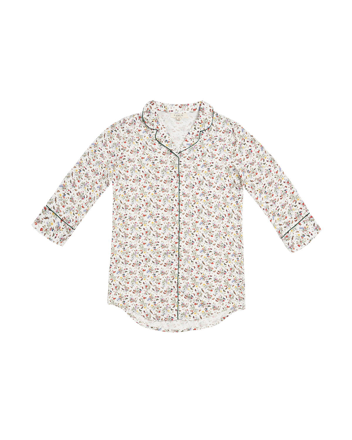 Fable England Fruity Floral Cream Night Shirt | Women's Pyjama