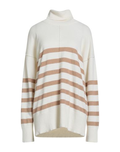 N. o.w. Andrea Rosati Cashmere Woman Turtleneck Brown Size M Wool, Viscose, Cashmere, Nylon
