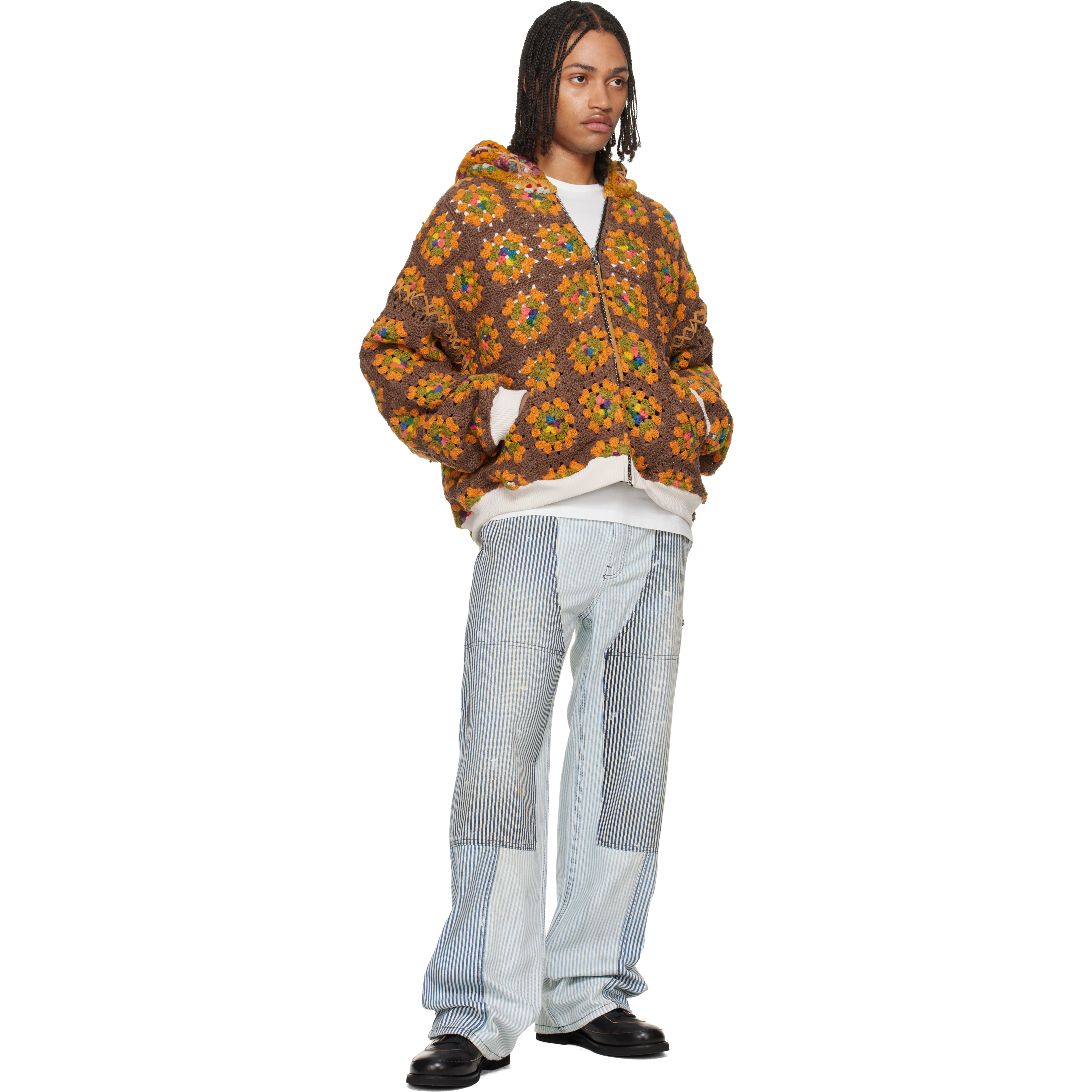 Blue & White Max Hickory Stripe Union Work Jeans