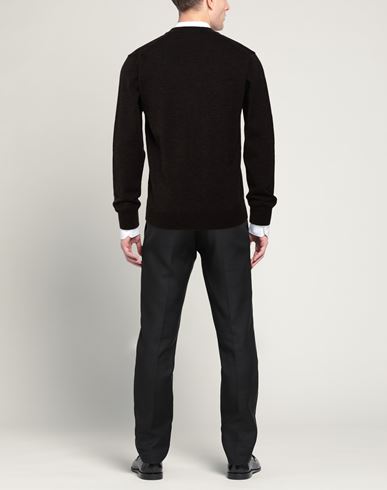 Man Cardigan Dark brown Size 42 Merino Wool