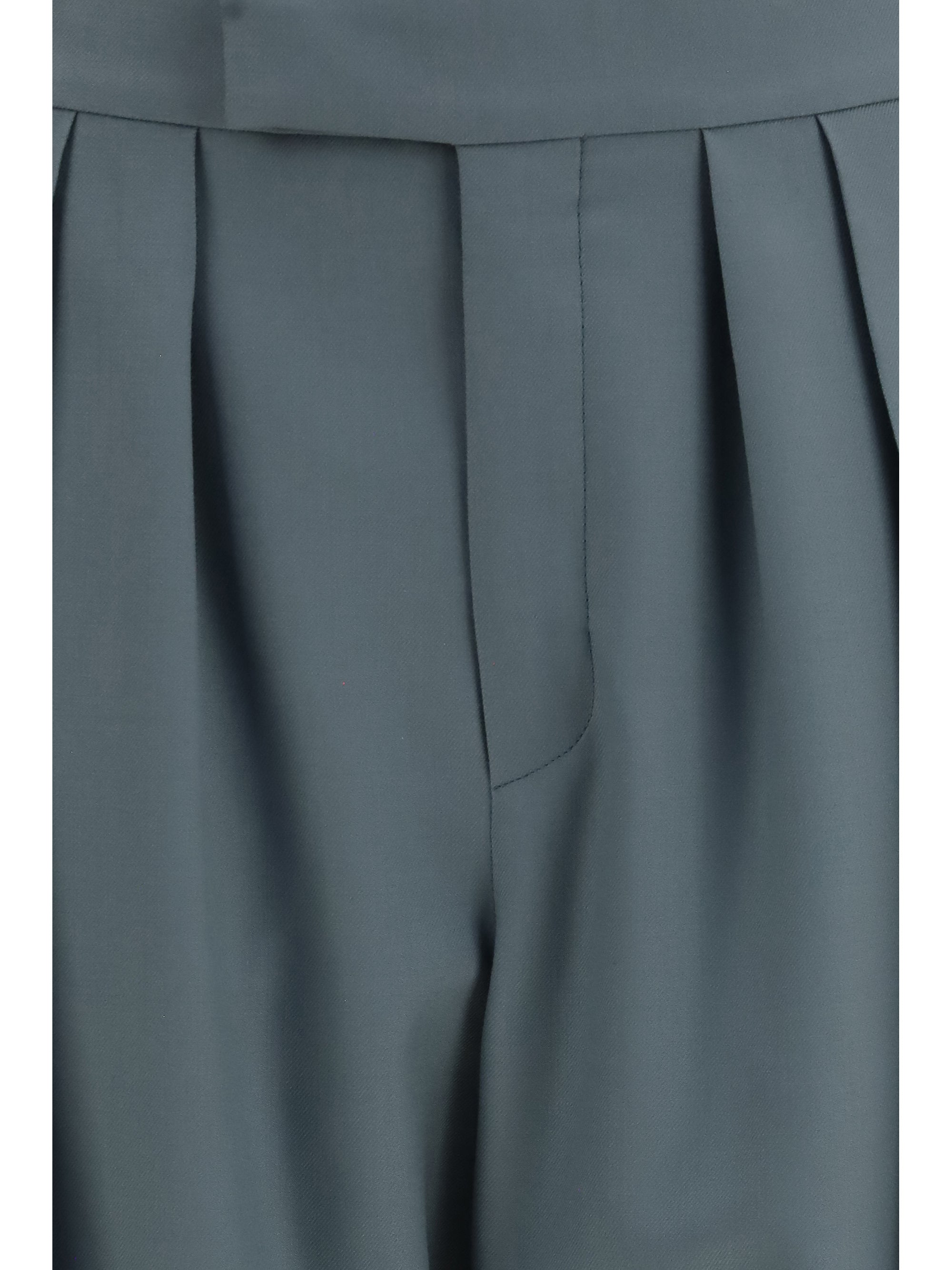 Tailored Wool Trousers — Gray