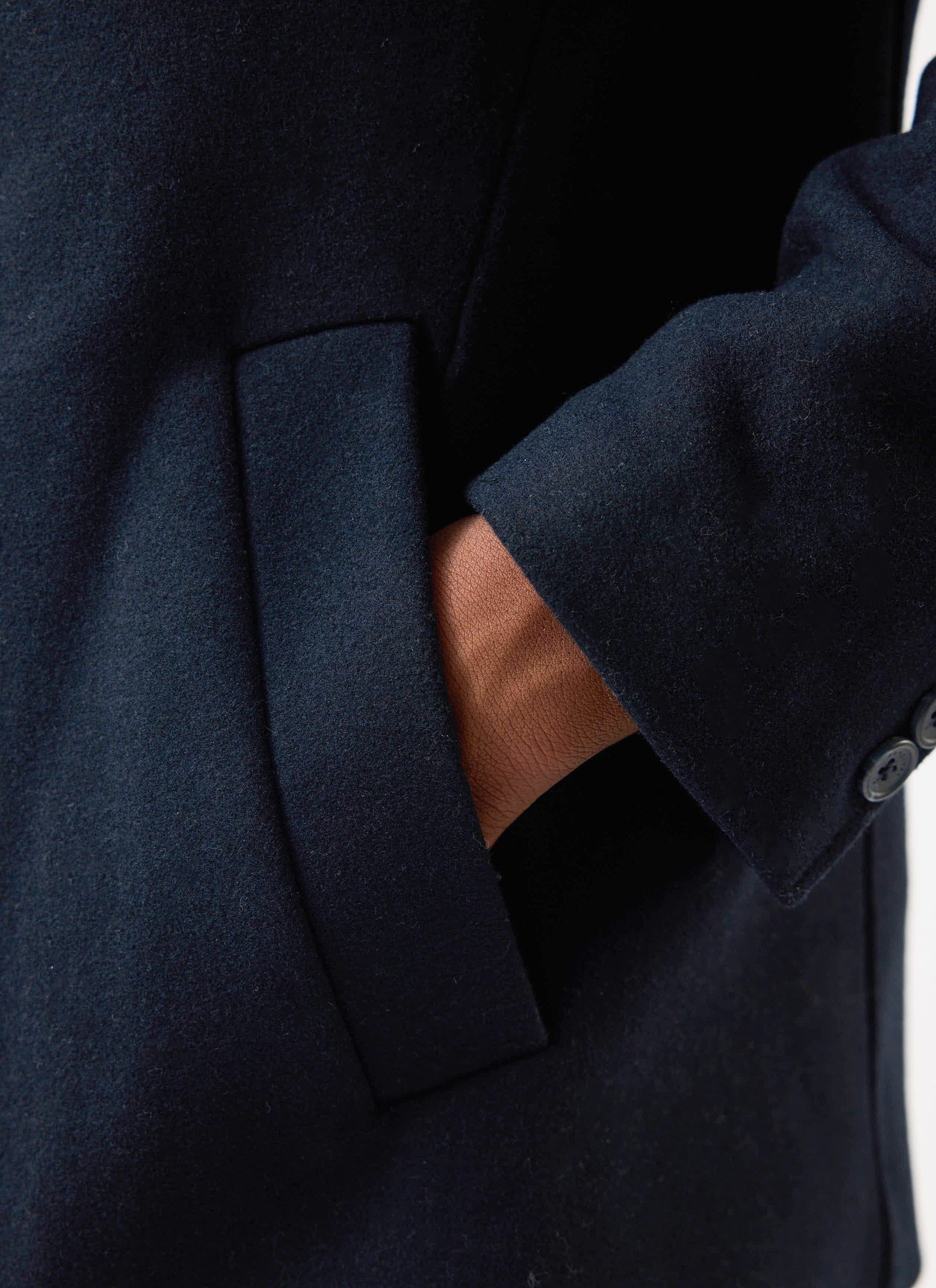 Peacoat Melton Wool Navy